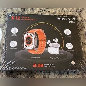 X12 Ultra Series 8 Smart Watch and Ear Pods Pro Combo Set